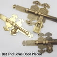 thumbnail image 4 of ZheElen Lotus Brass Latch Vintage Garden Gate Security For picture patterns, Entryway Brass Door Latch With Lotus, 4 of 6