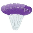 thumbnail image 1 of Evansville IN Heart Love Cupcake Picks Toppers - Set of 6, 1 of 1