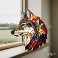 thumbnail image 2 of Wolf Art Acrylic Suncatcher, Acrylic Window Hanging, Wolf Wall Window Hanging Art Decor, Flat 2D Suncatcher, 2 of 5