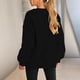 thumbnail image 5 of Gibobby Sudaderas de moda Navidad Mujer Casual Y 2 K Manga Larga Impreso Sudadera Suelta Sin Capucha Cuello Rojoondo Sudadera Blusa (Negro, S), 5 of 5