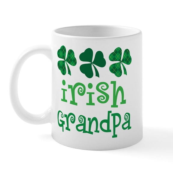 CafePress - Irish Grandpa Shamrock Mug - 11 oz Ceramic Mug - Novelty Coffee Tea Cup