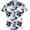 Black White Palm, variant on Hawaiian Shirt for Men Summer Beach Casual Short Sleeve Button Down Shirts Printed Tropical Vacation Shirts