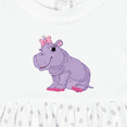 thumbnail image 4 of Inktastic Cute Purple Hippo Girls Baby Dress, 4 of 5