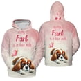 thumbnail image 3 of Every Fart is Love Note Cavalier King Charles Spaniel Guilty Face Valentine's All Over Print 3D Hoodie Unisex Merch Hoodies Dog Lover Gifts - 01016, 3 of 6