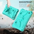 thumbnail image 3 of Kids Case for All-New Fire 7 Tablet (12th Generation, 2022 Release) Latest Model, Cute Butterfly Design Soft EVA Rubber Kicksand Shoulder Strap Lightweight Kids Friendly Case for Girls Boys, Mint, 3 of 6