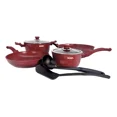 thumbnail image 1 of Batería de cocina 8 piezas ergonómico antiadherente BM-K8R Rojo, 1 of 5