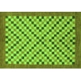thumbnail image 1 of Ahgly Company Indoor Rectangle Checkered Green Modern Area Rugs, 5' x 8', 1 of 4