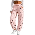 thumbnail image 2 of VBVC Women's Polka Dot Joggers with Pockets , High Waisted Drawstring Sweatpants For Women, S-2XL, 2 of 7
