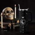 thumbnail image 5 of Goth Tumbler with Handl and Straw Gothic Tumbler 40 oz Double Wall Stainless Steel Goth Cup Insulated Gothic Coffee Travel Mug Goth Gifts for Women Black, 5 of 6