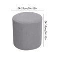 thumbnail image 3 of Oefntac Housse Extensible pour Tabouret Rond en Tissu Doux et Imperméable, Housse pour Pouf Lavable, Coiffeuse, Chambre, Salon, 3 of 6
