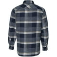 thumbnail image 4 of Snap Front Long Sleeve Plaid Flannel Shirt, 2XL, Light Grey, 4 of 6