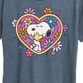 thumbnail image 3 of Peanuts - Hug Heart Flower - Women's Short Sleeve Graphic T-Shirt, 3 of 6