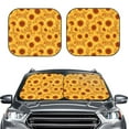 thumbnail image 2 of Cauagu Vintage Leopard Print Sunflower Cauagu {designName} Print Foldable Car Windshield Sun Shade | Front Windshield Shade for Sun | Fits Small Sedans, Mini SUVs, Hatchbacks-Large, 2 of 6