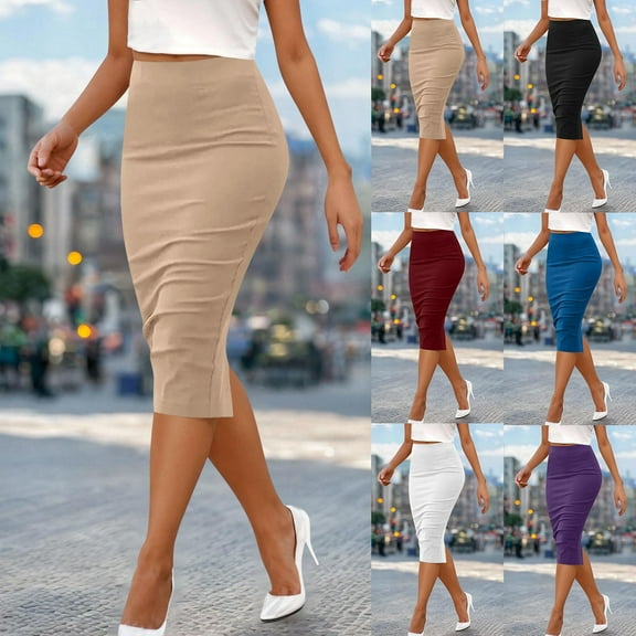 ZZwxWA Women's Midi Skirt High Elastic Waist A Line Pleated Midi Skirts Button Front Casual Flared Skirt with Pockets