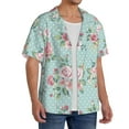 thumbnail image 4 of Disketp Men's Hawaiian Vintage Floral Print Shirts Button Down Holiday Beach Shirts-Large, 4 of 7