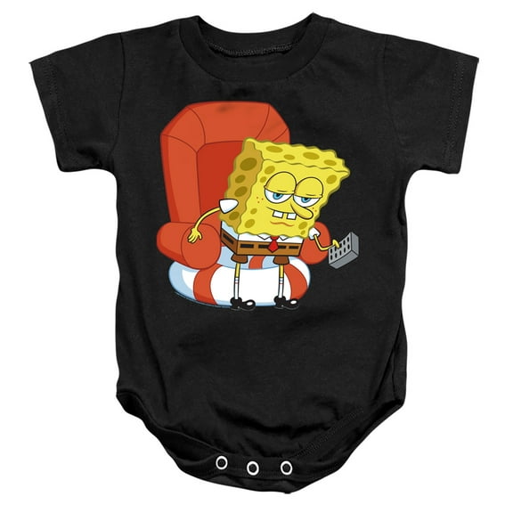 Spongebob Head Out Meme Unisex Infant Snap Suit for Baby (24 Months) Black