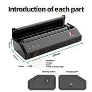 Wireless Bluetooth Tattoo Printer Machine, Inkless Stencil Machine for Tattooing, Tattoo Transfer Stencil Printer, 2500mAh Temporary Thermal Copier Machine for Tattoo Artists & Beginners