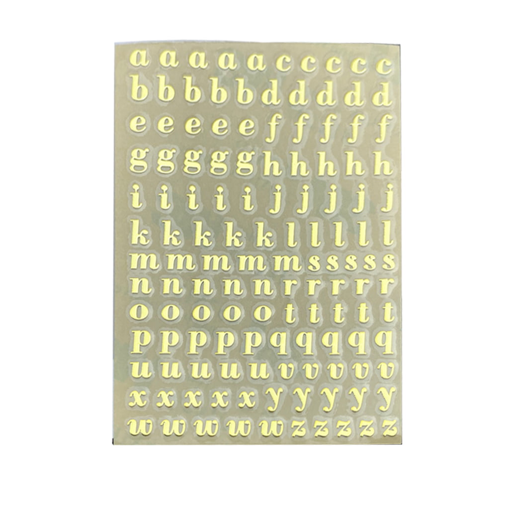 Metal Alphabet Stickers Uppercase Letter Lower for Case Letters Stickers  Self Adhesive 26 Letters Numbers Stickers 