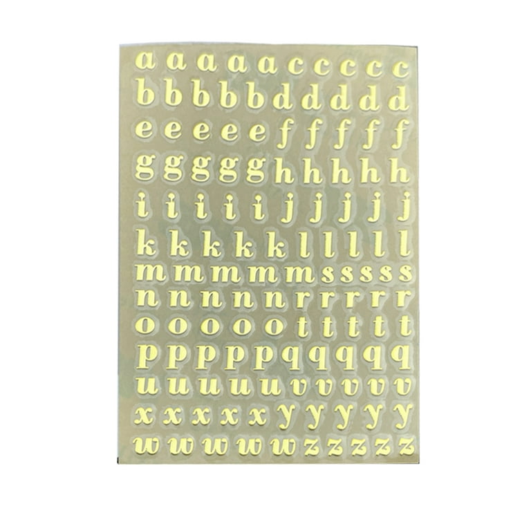GENEMA Alphabet Stickers and Glitter Lower Case Letters Stickers Self  Adhesive Sticker 