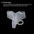 thumbnail image 4 of Uxcell Plastic Fishing Hook Bonnets Treble Hook Covers Fit for 1,2,3, White 50 Pack, 4 of 6