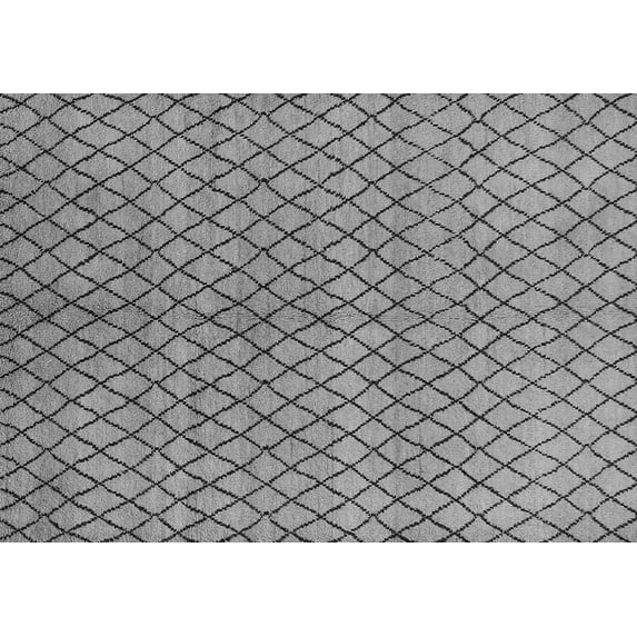 Ahgly Company Indoor Rectangle Oriental Gray Industrial Area Rugs, 8' x 12'