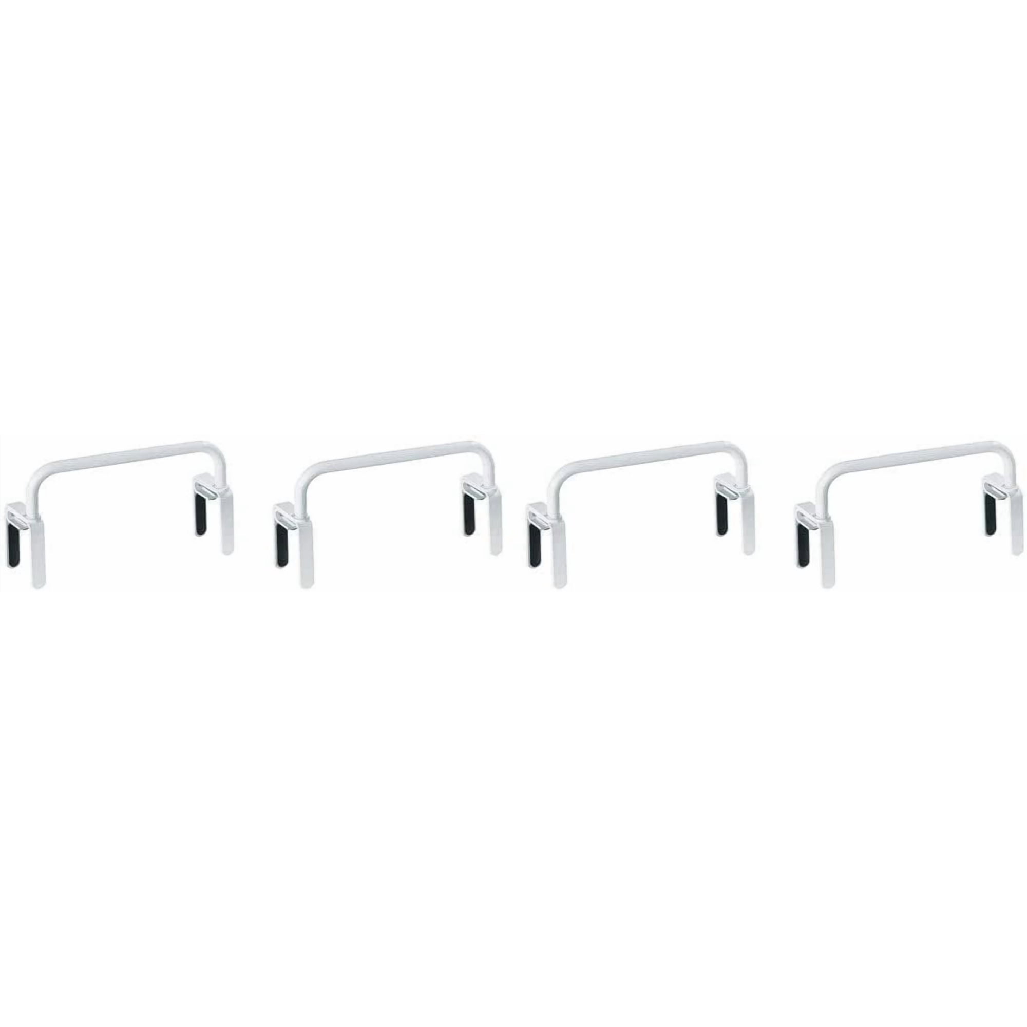 Moen Home Care Tub Safety Bar, Glacier - Clamp-On Bath Grab Bar - 4-Pack, White — ADA-Compliant Wall-Mount, Concealed-Screw Install