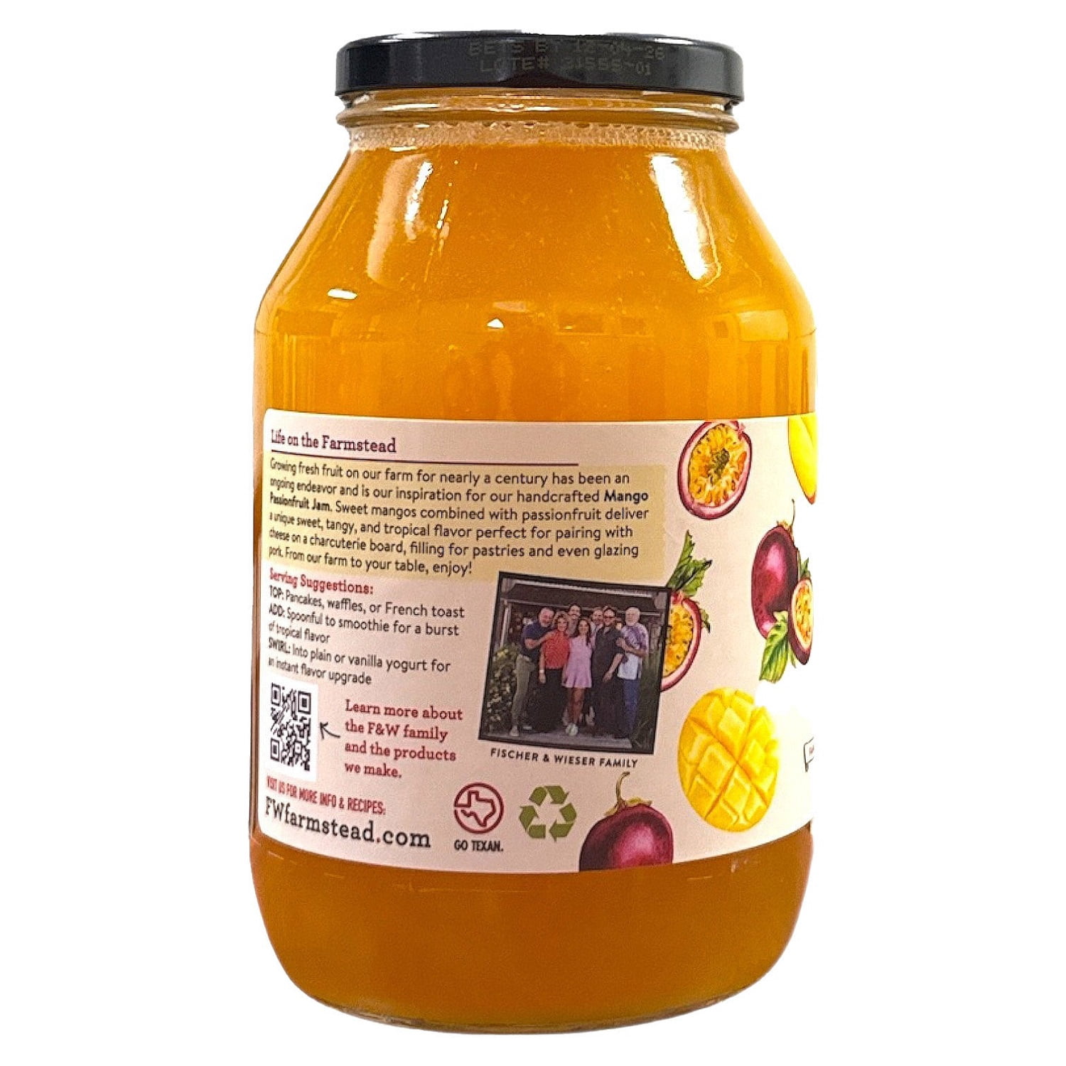 Fischer & Wieser Farmstead Mango Passionfruit Jam, 36 Ounce Jar