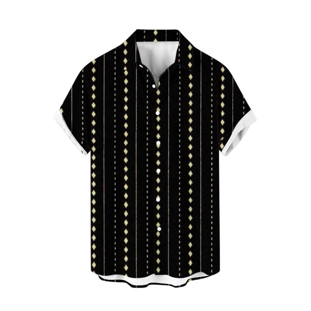 Camisa Hawaiana para Hombres de Manga Corta con Divertido Estampado Tropical, Camisa de Playa Casual para Uso Al Aire Libre Y Diario