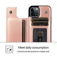 thumbnail image 5 of Dteck Case for Apple iPhone 12 Pro 6.1-inch,Shockproof PU Leather Wallet iPhone 12 Case Card Holder Kickstand Flip Magnetic Hybrid Rubber Back Phone Cover,Rosegold, 5 of 7
