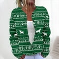thumbnail image 2 of Vintage Sweaters for Women Long Sleeve Crewneck Button Down Cardigan Outerwear Green 3XL, 2 of 5