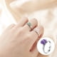 thumbnail image 4 of Anillos de piedra de cristal, joyería, cristal irregular, decoración navideña sencilla, trabajo Púrpura, 4 of 8