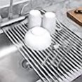 thumbnail image 2 of Vimeka Large Dish Drying Rack Over-the-Sink Stainless Steel Portable Dish Rack Dish Drainer over Sink Dish Drying Rack Foldable Stainless Steel Dish Drying Rack?16.5''x13.8''), 2 of 4