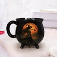 thumbnail image 2 of SLYNSHome Halloween Coffee Mug With Spoon Set,Witch Cauldron Black Ceramic Halloween Tea Cup With Witch And Moon Print, Spooky Fall Drinkware Gift For Women, 2 of 9