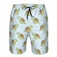 thumbnail image 4 of Naloa Cartoon Sea Turtle Men's Beach Shorts, Surfing shorts, Swim trunks, Quick Dry Swim Trunks for Surfing Beach Fun - 3X-Large, 4 of 9