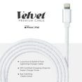 thumbnail image 4 of Liquipel Powertek Pastel Velvet USB-A to Lightning - White, 4 of 7