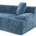 thumbnail image 3 of Modern Large L-shape For Salon. 2 Piece . Sink Into Pure Comfort With Foam. 27" Deep Seat. Wrinkle Fabric. 3. Blue . 111"w X 66.5"d 26.5"h. 400 Lbs Capacity Sectional Home. Setup. Immerse In Luxury, 3 of 6