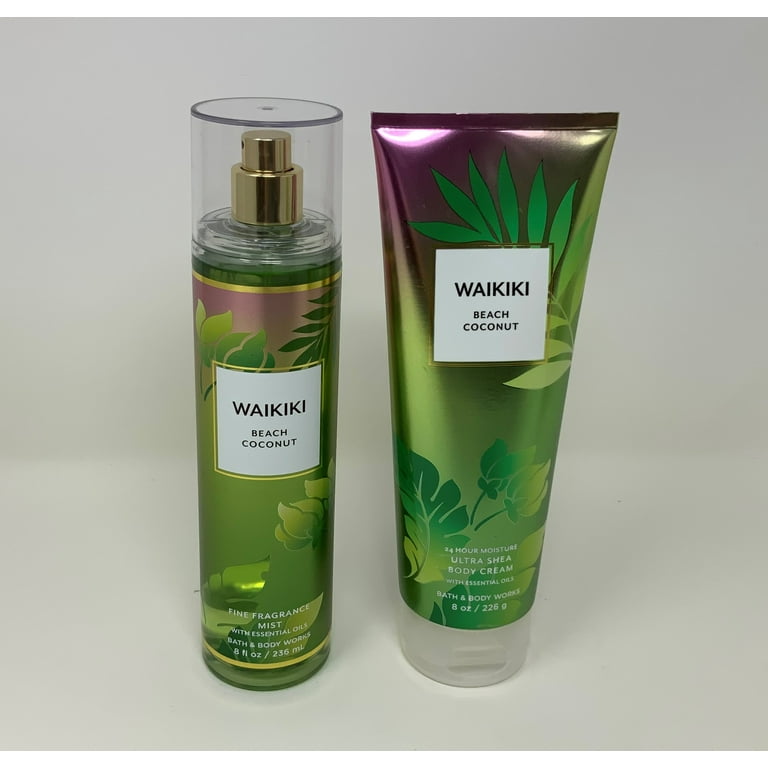 Bath and Body Works Waikiki Beach Coconut Set of 2 Mist and