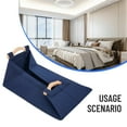 thumbnail image 1 of Panier de Rangement Portable Panier de Transport Boîte de Rangement Feutre Carré Bleu Marine, 1 of 9