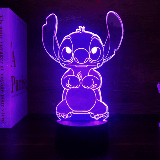 Hoofun 3D Illusion Stitch Night Light: Stitch Gifts Light with Remote  Control and Smart Touch, Stitch Stuff for Girls Room Decor Lamp Birthday