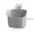 thumbnail image 2 of Wall Mounted Storage Basket - Multi-Layer Plastic Storage Organizer for Bathroom & Kitchen, Space-Saving Hanging Basket with Detachable Hook, Beige, 22.8x19.5x10cm, 2 of 6
