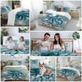 thumbnail image 5 of Octopus Bedding Duvet Cover Set Full Size 4 Pieces Coral Starfish Coral Vintage Soft Twill Plush Quilt Cover, Include 1 Duvet Cover 1 Flat Sheet And 2 Pillow, 5 of 7