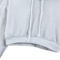 thumbnail image 2 of One opening Fashion Womens Khaki Cropped Top Hoodie Long Sleeve Sweats Sweatshirt Pullover, 2 of 4