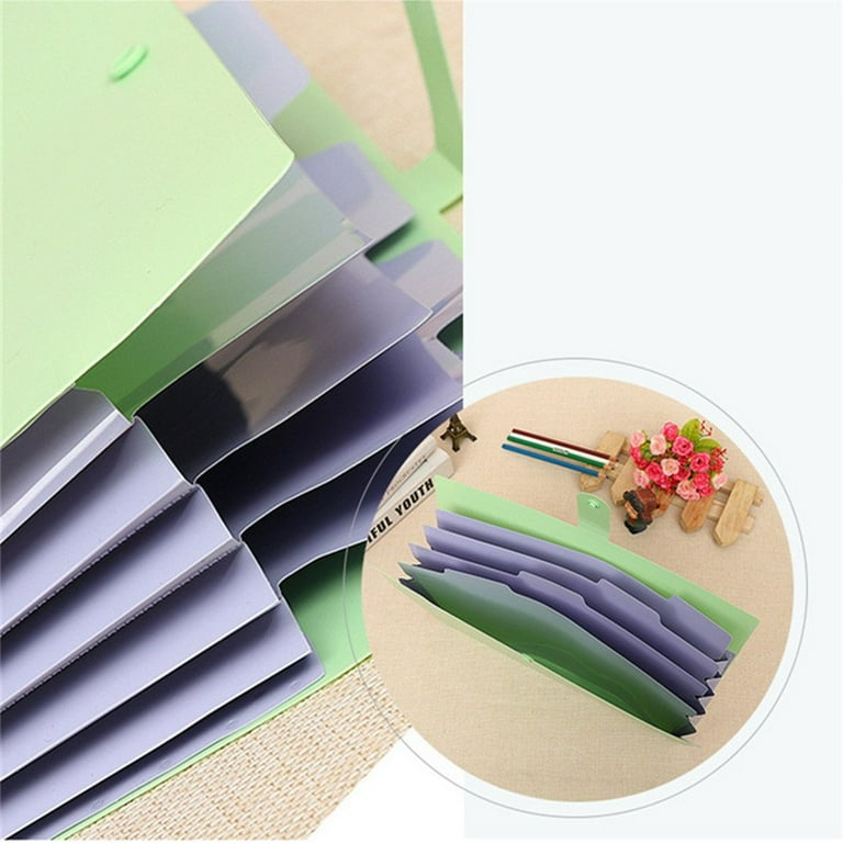 Expandable 5-Pocket Plastic File Folders and Document Organizer