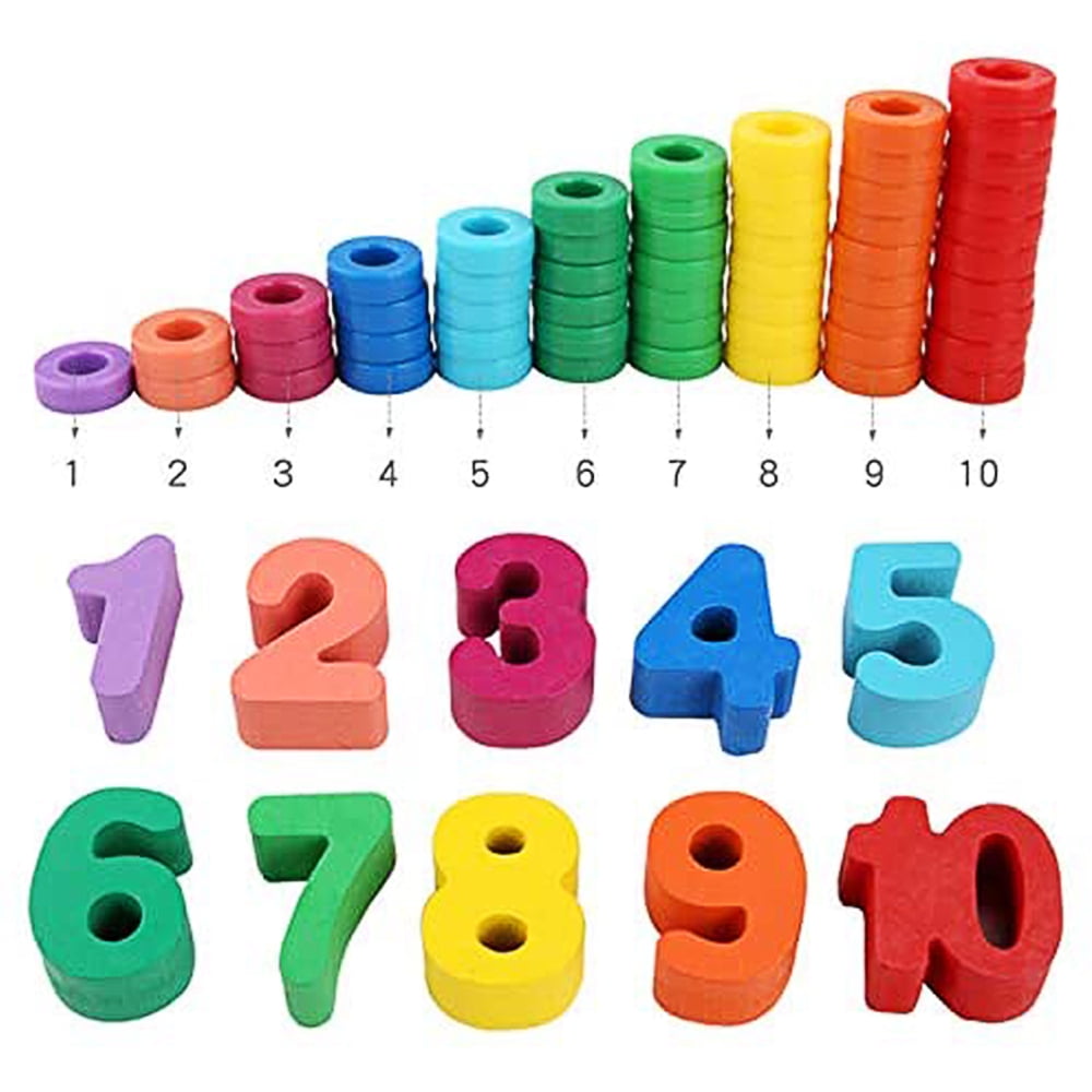 Childrens Montessori Maths KangRuiZhe Wooden Count & Early Education Numbers 