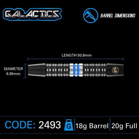 Winmau Galactics 20 gram SOFT TIP Dart Set 90% Tungsten Alloy