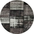 thumbnail image 1 of Ahgly Company Machine Washable Indoor Round Contemporary Charcoal Black Area Rugs, 6' Round, 1 of 7