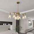 thumbnail image 5 of 16 Inch Elegant Crystal Pendant Light Chrome Finish Modern Two Tiered Chandelier for Kitchen Island Dining Room Living Room, 5 of 7