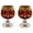 Red, variant on Interglass - Italy, Red Crystal Cognac Snifters Goblets, Vintage Design, 24K Gold Hand Decorated, 10 Oz, SET OF 2