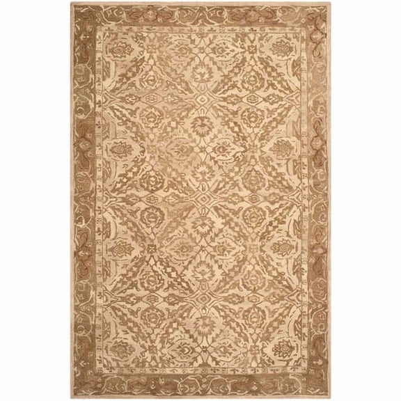 SAFAVIEH Anatolia Lysette Floral Area Rug, Ivory/Brown, 3' x 5'