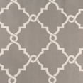 thumbnail image 3 of Madison Park Saratoga Basketweave Grey Ground Soft Beige Fretwork Print Window Curtain, 50x84, Silver Grommet Top, 3 of 5